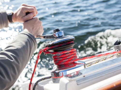 Blocco corsi di vela winch